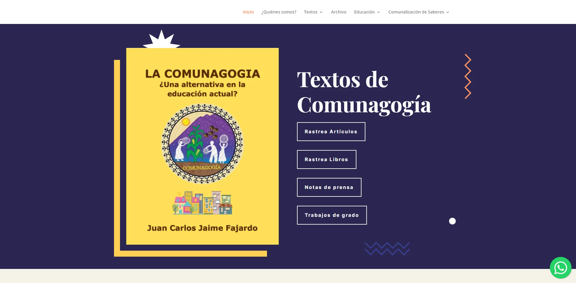 Mockup del proyecto Comunagogía
